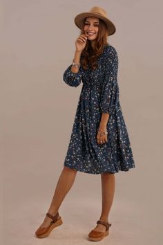 Short Sleeve V Neck High Waist Ruffle Floral Mini Dress with Buttons - Dresses - Petallush Casual Dresses For Summer, Embroidered Midi Dress, Comfy Dresses, Cotton Midi Dress, Online Dress Shopping, Summer Maxi Dress, Floral Midi Dress, Modest Dresses, Spring Dresses