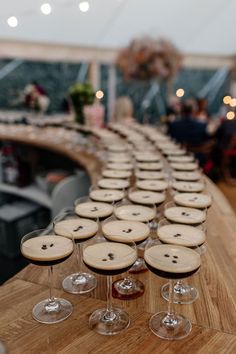 espresso martini cocktails Drinks Reception Ideas, Wedding Rings Lab Created, Cocktails At Wedding, Espresso Martini Wedding Drink, Whiskey Themed Wedding, Italian Wedding Cocktails, Custom Wedding Cocktails, Espresso Martini At Wedding, Italian Wedding Drinks