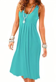 PRICES MAY VARY. This casual loose dress is perfect for summer, vacation, outdoor, beach, swimming pool, traveling, party or casual occation Simple style, easy to match with shoes and bags. You can wear it as summer sundress, beach cover up, bikini and swimsuit dress, mini dress and tank dress Super soft, lightweight, stretchy, can be easily dress up or dress down Features: casual/loose style, sleeveless/vest/tank sundress, solid colors and high waist with pleated a-line mini summer dresses Wash Dresses For Vacation, Vest Dresses, Pleated Fashion, Casual Beach Dress, Summer Vest, Sun Dresses, European Women, Mid Length Skirts, Casual Summer Dresses