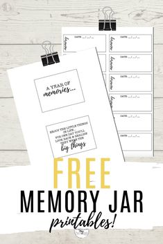 the free memory jar printables are perfect for kids to use in their homes