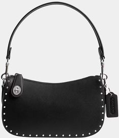 COACH Swinger With Rivets Shoulder Bag | Dillard's Coach Swinger Bag, Coach Swinger, Dillard's, Leather Fabric, Global Fashion, Rivets, Creative Director, Coach Bags, Clothing Accessories