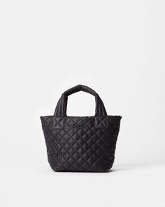 MZ Wallace Black Mini Metro Tote Deluxe | MZ Wallace | MZ Wallace Mz Wallace Metro Tote, Mini Metro, Micro Bag, Everyday Tote Bag, Mz Wallace, Matte Black Hardware, Quilted Handbags, Nylon Tote Bags, Nylon Tote