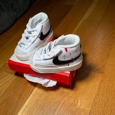 Brand New Never Worn , In Original Box Nike White Sneakers For Playtime, White Nike Sneakers For Play, White High-top Sneakers For Playtime, Blazer Mid, Nike White, Kids Nike, White Nikes, Kids Shoes, Nike Shoes