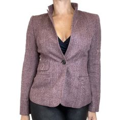 Reposhing This Item I Purchased From @Chycgal. Loved It, But Ready To Rotate For Something New. Questions? Leave A Comment Below! Chic Purple Outerwear For Work, Elegant Long Sleeve Lavender Blazer, Elegant Lavender Long-sleeve Blazer, Elegant Lavender Long Sleeve Blazer, Chic Lavender Outerwear For Workwear, Chic Lavender Outerwear For Work, Pink Fitted Tweed Jacket For Work, Purple Long Sleeve Outerwear For Office, Fitted Pink Tweed Jacket For Work