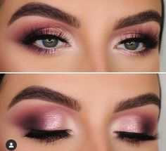 Makeup Looks Rose Gold, Pink Dress Makeup, Rose Gold Makeup Looks, Pink Wedding Makeup, Maroon Makeup, Pink Makeup Looks, Rose Gold Eye Makeup, Rose Gold Eyeshadow, Gold Makeup Looks