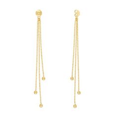 14K Yellow Gold Women's Fancy Tassel Beaded Earring Jacket Extentions with 100 Gauge. Transform your earrings style with one of our Butterfly extensions. Use these unique extensions with Hoops, studs, and any post earring style to create an unlimited variety of fashion statements for any occasion. Available in 14 karat gold. Size: one size.  Gender: female.  Age Group: adult. Elegant Yellow Gold Earrings With Tassels, Yellow Gold Tassel Drop Earrings, Yellow Gold Tassel Dangle Earrings, Yellow Gold Dangle Earrings With Tassels, Gold Gauges, Earring Jacket, Bead Tips, Chain Earring, Beaded Earring