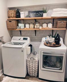 5,604 Likes, 229 Comments - Laurie | TheGlamFarmhouse.com (@theglamfarmhouse) on Instagram: “Listen- idk when the turning point into that part of adulthood where I got excited about taking…” Laundy Room, Laundry Room Update, Dream Laundry Room, تصميم داخلي فاخر, Laundry Room Renovation, Farmhouse Laundry Room, Laundry Room Inspiration, Laundry Room Remodel, Laundry Closet