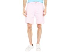 Polo Ralph Lauren Classic Fit Stretch Chino Short - Men's Shorts : Carmel Pink : Cleverly crafted in a range of timeless tones, the Polo Ralph Lauren Classic Fit Stretch Chino Shorts are a gentleman's best friend. The classic-fit short is crafted from a lightweight twill woven with added stretch for comfortable wear throughout the weekend. Classic fit short sits at the waist and eased through the leg. Regular-rise waist with belt loops throughout waist. Hand pockets at the sides. Button-through Summer Cotton Chinos, Classic Pink Summer Bottoms, Mens Chinos, Stretch Chinos, Chino Shorts, Men's Shorts, Men's Polo, Workout Shorts, Cargo Shorts