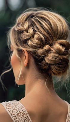 Find the perfect hairstyle to complete your bridal look! Whether you're dreaming of a romantic updo, cascading curls, or a sleek bun, we've curated a collection of stunning wedding hairstyles to inspire you. From classic to modern, these gorgeous looks are sure to make you feel like a princess on your big day. Click to explore and find your bridal hair inspo! #WeddingHair #BridalHairstyles #HairInspiration Loose Low Bun Wedding Hair With Braid, Side Bun With Braid Wedding Hair, Hair Ideas Wedding Bridesmaid, Mexican Wedding Hairstyles Updo, Bridal Hairstyles Side Swept, French Braid Hairstyles Wedding, Country Wedding Hair Updo, Straight Hair Updo Wedding, Rustic Bridal Updo