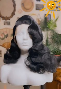 Vintage Black Hair, Marylin Monroe Hairstyle Black Women, Hollywood Glam Hair, Hairstyle Tutorial, Retro Curls, Old Hollywood Hair, Vintage Curls