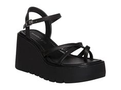 Dr Shoes, Womens Sandals Wedges, Strappy Wedges, Buckled Heels, Black Wedge Sandals, Heeled Sandal, Swag Shoes, Platform Wedge Sandals, Shoes Heels Pumps