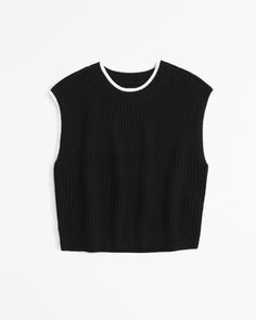 Women's Crew Shell Sweater | Women's Tops | Abercrombie.com Workers Rights, Soil Health, Stitching Details, American Clothing, Suits Coats, Sleeveless Sweater, Softest Sweater, Harmful Chemicals, Swimwear Accessories