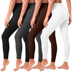 PRICES MAY VARY. poleyster 🆕【4 PACK WORTH THE COST】- You can get 4 pairs of womens' leggings all in one. Each legging with high quality only needs $6.75. Rich color collocation leggings for women in Black /Grey/ Red/ Navy Blue/ Light Blue/ Nudie Pink/Camo Print/ Hemp skin Tone, which fully compliance with women's youth and vitality. We know this workout legging will become a must athletic gear of yours. 🆕【HIGH-WAISTED & TUMMY CONTROL 】: 5.3 inches high-rise wide waistband with excellent covera Legging Fits, Hourglass Shape, Workout Running, Running Pants, Leggings For Women, Running Leggings, Natural Curves, Running Tights, Pink Camo