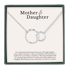 PRICES MAY VARY. MOTHER DAUGHTER BOND: Celebrating the unbreakable bond between a mother and her daughter and make every moment memorable with this heartfelt symbol of love and affection. Our interlocking circles symbolize eternal connection and enduring love. Whether it's to mark a new milestone in motherhood, a gift from daughter to mom, a gift from mom to daughter, a gift to a mom friend -- this necklace is the right choice! GIFT FOR ALL OCCASIONS: Honor the special woman in your life! Our ci Mother Daughter Bond, Grandmas Birthday, Double Circle Necklace, Mother Daughter Bonding, Interlocking Circle Necklace, Circles Necklace, Birthday Presents For Mom, Mom Friend, Touch Love