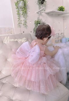 ** Please let a note about your current baby girl age/weight/height in checkout/inbox to help us prepare your order better ! Unique and beautiful puffy light pink sparkly tulle baby girl dress made by Mommiest. They are perfect for any special occasions such as wedding, birthday, first 1st birthday, party, photoshoots,... Material: tulle, satin, chiffon Washing care: Handwash at 20 oC max; Wool spin mode; Iron at 100oC max *This design dress will be handmade to order within 7 days, so let us kno Party Princess Dress With Pink Bow, First Birthday Princess Dress With Ruffles, Princess Ruffle Dress For First Birthday, Princess Dress With Ruffles For First Birthday, Princess Style Ruffled Dress For First Birthday, Princess Style Tutu Dress With Pink Bow, Sweet Tulle Princess Dress For Party, Elegant Tulle Princess Dress For First Birthday, Pink Ruffled Princess Dress For First Birthday