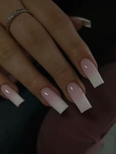 Pink French Manicure, Ballet Nails, Color Nails, Stick On Nails, Nailed It, Manicure Y Pedicure