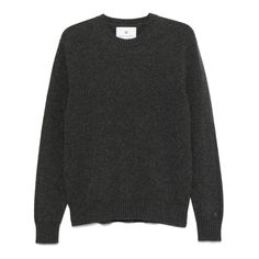 Anthracite grey wool ribbed knit crew neck long sleeves straight hem unlined when buying this unisex item, keep in mind that it is graded in standard men's sizing.Gender: MenMaterial: WOOL: 100.0%Color: GREYMade in: TNProduct ID: PUL0016 10084*Import tax/duty will be calculated at checkout (If applicable) Classic Gray Sweater With Ribbed Collar, Classic Gray Sweater With Ribbed Cuffs, Gray Crew Neck Sweater For Winter, Gray Cashmere Crew Neck Sweater, Classic Gray Merino Wool Sweater, Classic Wool Crew Neck Sweater, Classic Wool Crew Sweater, Classic Crew Neck Wool Sweater, Gray Merino Wool Crew Neck Sweater