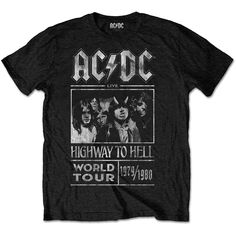 AC/DC Highway to Hell World Tour 1979/1980 Unisex T-Shirt Camisa Rock, Highway To Hell, Estilo Rock, I'm With The Band, Rock T Shirts, Vetements T Shirt, Band Merch, Band Shirts, Tour T Shirts