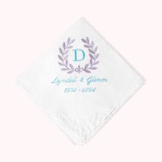 [UNIQUE PERSONALIZED DESIGN]: This handkerchief adopts classic blue tones and olive branches. Classic blue tones symbolize purity and beauty. The olive branches at the wedding represent beautiful meanings and blessings such as peace, cherishment, and gratitude, and bring a romantic atmosphere.  Customized an initial, names, and a date show the unique charm of the bride and leave deep memories. 
[EXQUISITE EMBROIDERY CRAFTSMANSHIP AND LACE]: Our handkerchief adopts exquisite embroidery craftsmans Traditional Wedding Handkerchiefs With Embroidered Border, Blue Embroidered Wedding Handkerchief, Blue Embroidered Handkerchief For Wedding, Blue Embroidered Handkerchiefs For Wedding, Elegant Embroidered Handkerchiefs For Bridal Shower, Blue Cotton Handkerchiefs For Wedding, Embroidered Cotton Handkerchiefs For Weddings, Wedding Gift For Bride, Keepsake Wedding