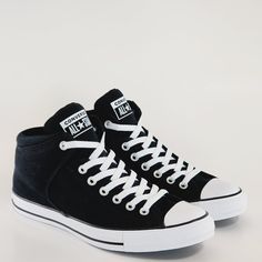 Converse Chuck Taylor All Star Street Mid / High Top Black / Black / White Unisex Sneakers / Boots 151041f Nwt Brand: Converse Model: Chuck Taylor All Star Hi Style Code: 151041f Color: Black / Black / White Gender: Unisex, Listed As Men's Shoes. Size Guide: Us Men's 10 / Us Women's 12 / Uk 10 / Eur 44 / Cm 28.5 Us Men's 11.5 / Us Women's 13.5 / Uk 11.5 / Eur 46 / Cm 30 Us Men's 12 / Us Women's 14 / Uk 12 / Eur 46.5 / Cm 30.5 Us Men's 13 / Us Women's 15 / Uk 13 / Eur 48 / Cm 31.5 Easy Streetwear Black Casual Canvas Shoes With Elastic Laces, Casual Black Canvas Shoes With Elastic Laces, Black Low-top Canvas Shoes With Elastic Laces, Casual Converse Sneakers With Elastic Laces, Black Lace-up Canvas Shoes With Elastic Laces, Black High-top Sneakers With Elastic Laces For Streetwear, Converse Black Skate Shoes For Sports, Black High-top Skate Shoes With Elastic Laces, Black High-top Canvas Shoes With Elastic Laces