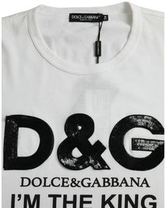 White D&G King Print Cotton Crewneck T-shirt Brand new with tags Crew neck and short sleeves Logo print and details 100% cotton material Made in Italy Perfect for any casual occasion Size on Tag: IT54 | XL Summer Designer Logo T-shirt With Crew Neck, Summer Designer Logo Crew Neck T-shirt, Summer Crew Neck T-shirt With Designer Logo, Designer Logo Cotton Tops For Summer, Designer Logo Short Sleeve Tops For Summer, Summer Cotton Tops With Designer Logo, Designer Crew Neck T-shirt For Summer, Designer Cotton T-shirt With Embroidered Logo, White Short Sleeve Top With Designer Logo