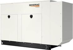 the generator is on display in front of a white background with an orange and black logo