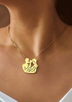 A cute minimalist gift which represent the love of a family. This perfect gift is made from Stainless Steel whi will not fade after contact with water, will not darken and does not irritate the skin. PREGNANT FAMILY LOVE❤️️ NECKLACE is Perfect for: -Anniversary gift -Random Mothers Necklace  -Personalised Jewellery for Mom  -Mother Birthday Gift or Present -New Mother Gift/ Push Present -Minimalist Gift for Wife. -Gift for Mother's Day  -Baby Shower Gift  -New Mother Necklace. -Grandparent Gift -Step Mum or Mum figure in your life -Anniversaries, and any special occasion. This beautiful, family love pendant symbolises the power of eternal love with a modern design, which is ideal as a gift for someone special.  OUR PROCESS🔁: What you do differently: Responsibly Sourced & Hand Made. WHY BU Minimalist Clavicle Chain Jewelry For Anniversary, Mother's Day Adjustable Chain Jewelry For Anniversary Gift, Mother's Day Jewelry Gift With Adjustable Chain, Mother's Day Jewelry With Adjustable Chain For Anniversary, White Jewelry Gift For Father's Day, Adjustable Chain Jewelry For Mother's Day Anniversary Gift, White Jewelry For Father's Day Gift, White Necklace For Anniversary Gift, Dainty Necklace For Anniversary And Mother's Day