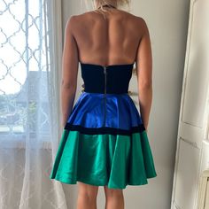 This Stunning Sherri Hill Dress Was Worn Once. There Is No Tag Anymore. The Bodice Of The Dress Is Fitted With A Wide Flared Bottom. The Bodice Of The Dress Is Velvet. The Skirt Of The Dress Is Silky. The Hook And Eye On The Dress Is Missing. There Is A Slight Snag On The Dress Next To The Zipper On The Top. Overall I Would Say The Dress Is In Beautiful Condition. I No Longer Need The Dress Anymore! The Dress Style Is 51519 From Fall Of 2017. Sherri Hill Dress, Halter Dress Short, Sherri Hill Dresses, The Hook, Sherri Hill, Dress Short, Halter Dress, Bodice, The Dress