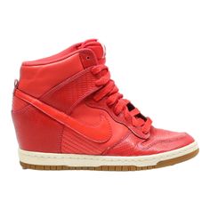 NIKE Dunk High Top Trainers Red Leather Womens UK 3.5 University Red High-top Lace-up Sneakers With Branded Insole, University Red Lace-up High-top Sneakers With Branded Insole, Custom High-top Sneakers In University Red With Rubber Sole, High-top Leather Basketball Shoes With Red Sole, High-top Skate Shoes With Red Sole For Sports, Sporty University Red Leather High-top Sneakers, University Red Leather High-top Sneakers, University Red High-top Lace-up Sneakers With Rubber Sole, University Red Lace-up High-top Sneakers With Rubber Sole