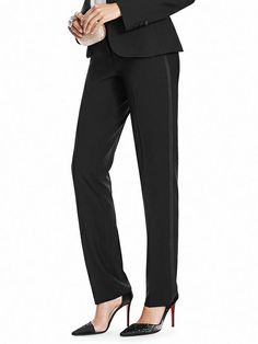 Marlowe Women's Tuxedo Pant, by After Six | The Dessy Group Womens Tuxedo Dress, Female Tux, Women's Tuxedo, Tuxedo Vest, Tuxedo Women, After Six, Tuxedo Pants, Tuxedo Style, Tuxedo Dress