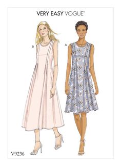 a women's dress and top sewing pattern