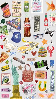 the collage shows various items from different countries