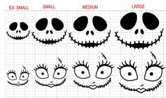 an image of different faces drawn in the style of jack - o'- lantern