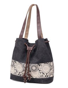 PRICES MAY VARY. - The DOURR shoulder bag was made of high density cotton washed canvas, Eco-friendly, soft, thick and durable, unique printing design, casual life style. - It is a medium-sized handbag, not too big and not too small, very lightweight. Size: 11.8" L x 4.7" W x 11.4" H, about: 395 g - Magnetic buckle and tightening strap closed way, easy to open and close. Leather shoulder straps and leather tightening strap look fashion. - Inside: 2 large compartment and 1 large zipper pocket; 1 Kavu Rope Bag, Retro Shoulder Bag, Soft Leather Tote, Waterproof Tote, Gray Handbags, Canvas Purse, Rope Bag, Wholesale Bags, Canvas Handbags