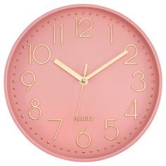 PRICES MAY VARY. 🕔Silent Non-Ticking Wall Clock: Precise Quartz Sweep Movement guarantees accurate time and absolutely silent environment. 🕔Elegant Design: Pink gold color makes it the perfect decorative wall clock for office, living room, classroom, bedroom, bathroom. Unlike other using cardboard as clock background that easy damaged in moisture and wet season, this clock back base are made of solid plastic, therefore remain well function and dry in any weather condition. 🕔Easy To Read: Sile Clock Background, Grey Wall Clocks, Gold Wall Clock, Functional Wall Art, Clocks Back, Pink Frames, Pink Wall, Clock Decor, Plastic Glass