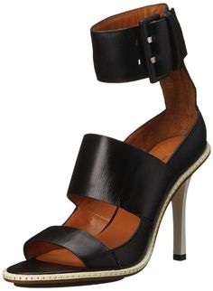 10 Crosby Derek Lam Black Lila Heel Leather Open Toe Sandals Size 9 NIB Style # C913005B COLOR BLACK CALF Add a dose of dramatic flair to your evening wardrobe with these striking black Lila sandals from 10 Crosby Derek Lam. Adorned with a buckled ankle strap and contrasting heel, this pair boasts statement style. Complete the look with an embellished clutch and sweeping up-do. ·       Leather upper with rubber sole ·       Heel measures approx 4" H ·       Buckle closure ·       Manufacturer St Embellished Clutch, Open Toe Heels, Derek Lam, Open Toe Sandals, Toe Sandals, Fashion Statement, Heeled Mules, Shoes Women Heels, Mule Shoe