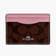 coach card case in signature canvas