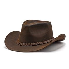 100% Leather No Closure closure Comes with removable Chin Stap Vent Holes for easy air flow Our studded Outback hat meets your needs, made of high quality comfortable, non-toxic, environmentally friendly, durable leather, for a cowboy-themed parties, birthday parties, Halloween party and as a gift. Our western hats for men are multipurpose used as fashion to get attention in parties and to save yourself from Weather.  outback hats for men are complimentary for youth stylish looks. Cowboy hats are associated with farmers, ranchers, trucks drivers, rugged outdoor, and gambler looks. In recent years, cowboy hats for men have started to become a more common fixture in mainstream fashion. Our western hat makes you feel like a stylish celebrity. Our comfortable men's cowboy hats are respectable Outback Hats, Cowboy Hats For Men, Red Cowboy Hat, Kids Cowboy Hats, White Cowboy Hat, Brown Cowboy Hat, Mens Cowboy Hats, Leather Cowboy Hats, Black Cowboy Hat