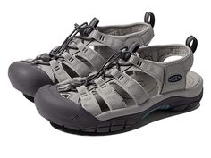 KEEN Newport H2 - Women's Shoes : Grey/Smoke Blue : Like the KEEN Newport H2 is designed for function. The all synthetic upper is extremely durable and quick drying. The patent pending toe guard offers more protection than any other sport sandal, and the multi-lug outsole will serve you well on the street, trail, river bed or boat deck. A hydrophobic foam lining is comfortable against the foot, and will not absorb water. Polyester upper wraps around foot for stability, allowing generous ventilat Sporty Slip-resistant Sport Sandals For Outdoor Activities, Gray Sporty Sport Sandals For Outdoor, Sporty Slip-resistant Sandals For Outdoor Activities, Waterproof Sport Sandals For Walking, Waterproof Functional Sport Sandals For Walking, Functional Waterproof Walking Sport Sandals, Gray Synthetic Sport Sandals For Outdoor, Durable Sport Sandals For Walking, Functional Slip-resistant Sandals For Outdoor Activities