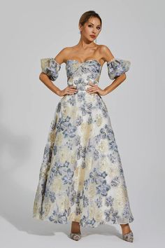 Strapless Floral Print Prom Evening Dress, Elegant A-line Evening Dress With Floral Print, Sweetheart Neckline Gown For Garden Party, Spring Floral Print Ball Gown Dress, Spring Floral Print Ball Gown, Floral Print Sweetheart Neckline Gown For Prom, Sweetheart Neckline Floral Print Gown For Prom, Sweetheart Neckline Floral Gown For Prom, Floral Print Ball Gown Evening Dress