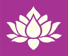 a white lotus flower on a purple background