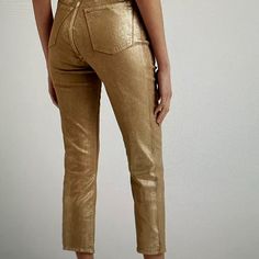 Crafted With Comfortable Right-Hand Twill, These Straight Ankle Jeans Are Defined By A Flattering High Rise And An Eye-Catching Metallic Finish. High-Rise Straight Ankle: Sits Above The Natural Waist Slim Through The Hip And The Thigh With A Slim, Straight Leg Belt Loops Zip Fly With A Signature Buttoned Closure Five-Pocket Styling With Signature Metal Rivets Debossed Signature Leather Patch At The Back Right Waist Cotton, Polyester, Elastane Machine Wash 02316.6023r Ankle Straight Jeans, Straight Ankle Jeans, Leg Belt, Ralph Lauren Women, Slim Waist, Ankle Jeans, Leather Patches, Rivets, Lauren Ralph Lauren