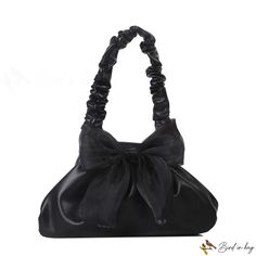 Bird in Bag - Popular small bags female new fashion simple chain crossbody cute bow single shoulder armpit bag Black Party Bags With Bow Detail, Elegant Bag With Detachable Bow For Gift, Elegant Bag With Detachable Bow As Gift, Black Bow Shoulder Bag For Party, Chic Evening Shoulder Bag With Bow, Black Bag With Detachable Bow, Elegant Shoulder Bag With Bow As A Gift, Elegant Clutch Bag With Bow, Elegant Baguette Bag For Gift