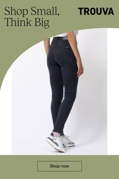 Highwaisted skinny fitted jeans with zip fly, front and back pockets. These jeans are made with a super-stretch. Composition: 92% Cotton, 6% Polyester, 2% Elastane l Mali Blue Fitted Jeans, Nudie Jeans, High Tops, Composition, High Waisted, Pants, Blue, Trousers