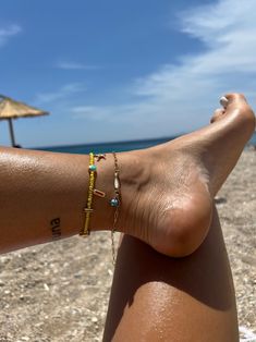 Gold Anklet Women, Summer Ankle Bracelet, Colorful Anklet, Beaded Anklet, Gift for Her, Made in Greece, by Christina Christi. - Etsy Gold Strand Anklets For Vacation, Beach Season Vacation Anklet With Tiny Beads, Gold Beaded Bracelets For Summer Beach, Gold Beaded Bracelets For Beach Season, Gold Casual Anklets For The Beach, Casual Gold Anklets For Beach, Colorful Beads Anklet For Summer Gift, Gold Beaded Bracelets With Letter Beads For Beach, Gold Beaded Strand Anklets