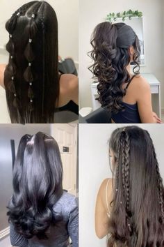 hairstyles Hair Quinceanera, Κούρεμα Bob, Latina Hair, Hair Inspiration Long, Quinceanera Hairstyles, Quince Hairstyles, Hairstyles For Layered Hair, Fishtail Braid, Caramel Highlights