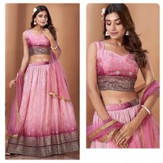 Pink Elegant Silk Lehanga Choli Teens/Adults gifting Lehanga Partywear dress. Blouse and Lehanga has print as a stone work. very light weight Lehanga feels like a breeze. size 38 to 40. Fitted Bandhani Print Dress For Party, Traditional Bandhani Print Party Dress, Traditional Bandhani Print Dress For Parties, Pink Bandhani Print Anarkali Set For Party, Festive Bandhani Print Sets For Party, Festive Bandhani Print Party Sets, Pink Bandhani Print Dress, Bandhani Print Party Sets For Diwali, Bandhani Print Sets For Diwali Party