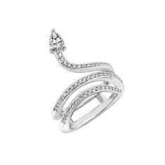 Elegant Snake-shaped Jewelry With Diamond Accents, Fine Jewelry Snake Shape With Diamond Accents, Snake-shaped Diamond Jewelry For Anniversary, Fine Jewelry With Diamond Accents In Snake Shape, Diamond Snake Shape Jewelry For Anniversary, Snake Shape Diamond Jewelry For Anniversary, Formal Diamond Snake-shaped Ring, Elegant Snake-shaped Diamond Ring, Fine Jewelry Diamond Ring With Snake Shape