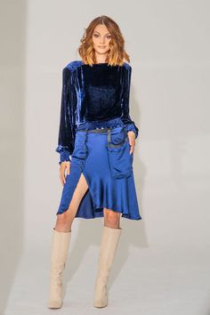 DETAILS: The Mary Jane is back as our most sought after top of the season. This blouse is made in a silk velvet that catches the light as you move. Its luxurious soft hand is unparallelled. This seasons trending Cobalt color and the loose fit, billowing sleeve and cinched waist are flattering beyond compare. Featuring detachable shoulder pads, a scooped neckline and a keyhole back with a carefully sourced Mother of Pearl vintage, Mid Century royal navy button closure. She is a perfect pair to ou Jane Cobalt, Detachable Pocket, Grecian Dress, Pearl Vintage, Scooped Neckline, Velvet Blouses, Velvet Top, Antique Buttons, French Seam