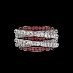 RUBY AND DIAMOND CROSSOVER RINGSKU: NIKOLPVLRUW• 18k Gold or Platinum• Round Diamond 1.70 Carats• Ruby 1.76 Carats• 13mm Wide$13,500This ring is available in different metals and diamond qualities. Bez Ambar, Dimond Ring, Diamond Crossover Ring, Crossover Diamond Ring, Crossover Ring, Engagement Ring Prices, Blue Sapphire Rings, Blue Rings, White Ring